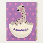 Cute hatching baby ostrich cartoon illustration planner (Achterkant)