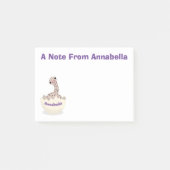 Cute hatching baby ostrich cartoon illustration post-it® notes (Voorkant)