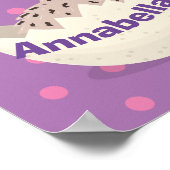 Cute hatching baby ostrich cartoon illustration poster (Hoek)