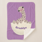 Cute hatching baby ostrich cartoon illustration sherpa deken (Voorkant)