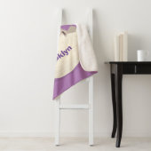 Cute hatching baby ostrich cartoon illustration sherpa deken (In situ)