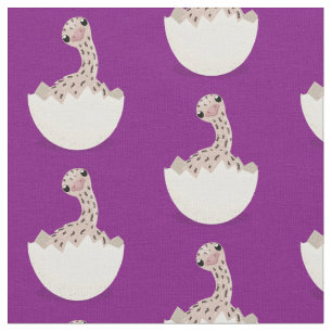 Cute hatching baby ostrich cartoon illustration stof