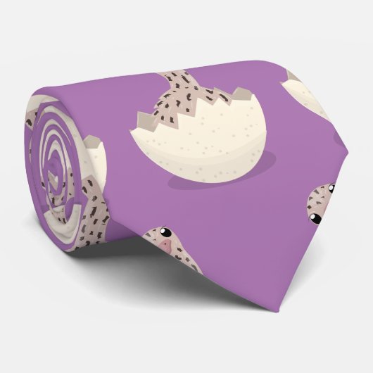 Cute hatching baby ostrich cartoon illustration stropdas (Opgerold)