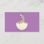 Cute hatching baby ostrich cartoon illustration visitekaartje (Achterkant)