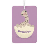 Cute hatching baby ostrich illustration luchtverfrisser (Achterkant)