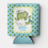 Cute Hatching Dino Baby Shower Can Cooler (Voorkant)