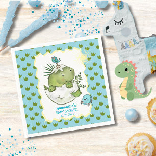 Cute Hatching Dino Baby Shower Servet