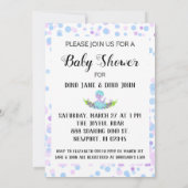 *~* Cute Hatching Dinosaur Baby shower Invitation Kaart (Achterkant)