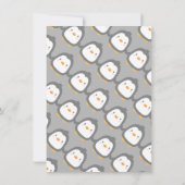 Cute Hatching Penguin Baby Shower Invitations Kaart (Achterkant)