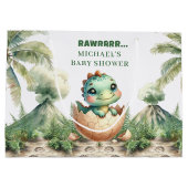Cute Hatching Soon Baby Dino Douche Cadeautas Zak (Achterkant)
