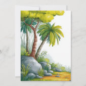 Cute Hatching Soon Dinosaur Baby Shower Invitation Kaart (Achterkant)