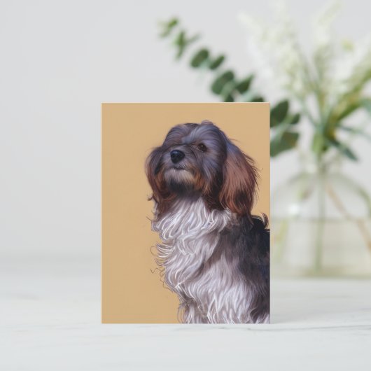 Cute Havanese Puppy Dog Briefkaart (Staand voorkant)