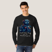Cute Havanese riding on a motorcycle Christmas 2 T-shirt (Voorkant volledig)