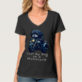 Cute Havanese riding on a motorcycle Christmas T-shirt (Voorkant)
