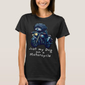 Cute Havanese riding on a motorcycle Christmas T-shirt (Voorkant)