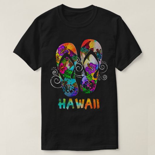 Cute Hawaii Beach Flipflops Hawaiian Island Cruise T-shirt (Design voorkant)