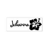 Cute Hawaii Flower Symbol Hawaiian Style Name Text Rubberstempel (Afrduk)