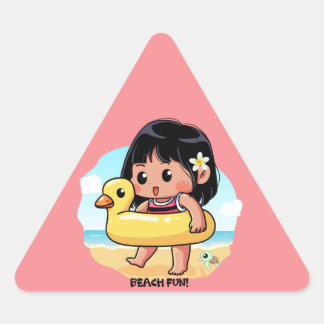 Cute Hawaiian Beach Day Sticker