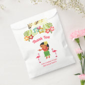 Cute Hawaiian Hula Girl Luau Birthday Party Bedankzakje (Gezegeld)