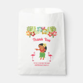 Cute Hawaiian Hula Girl Luau Birthday Party Bedankzakje (Voorkant)