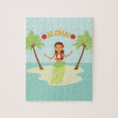 Cute Hawaiian Luau Hula Girl Puzzle Legpuzzel (Verticaal)