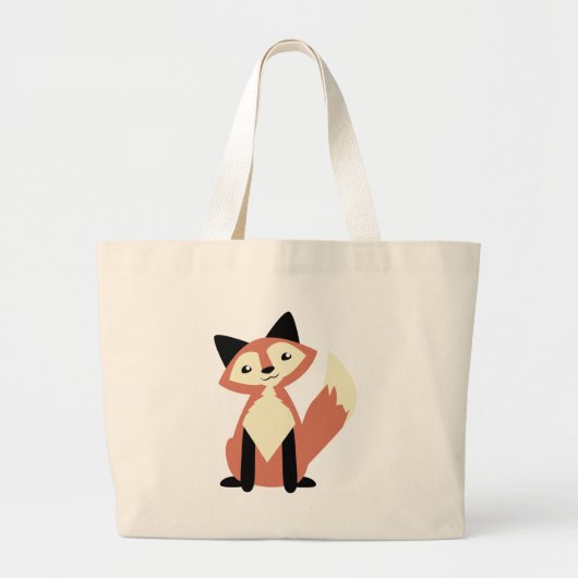 Cute Head-tilt Fox Grote Tote Bag (Voorkant)