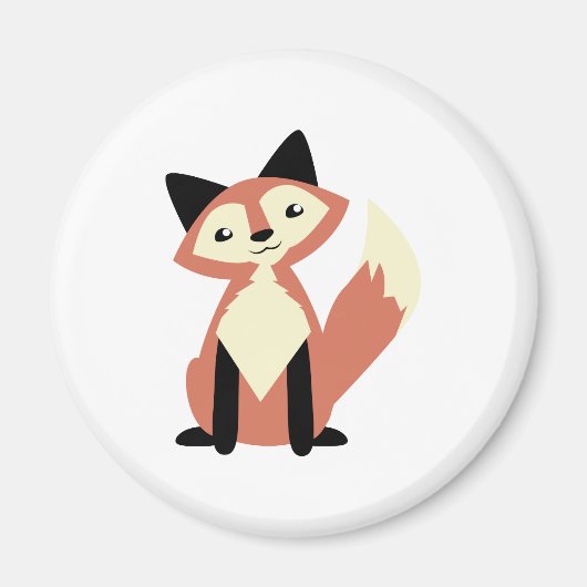 Cute Head-tilt Fox Magneet (Voorkant)