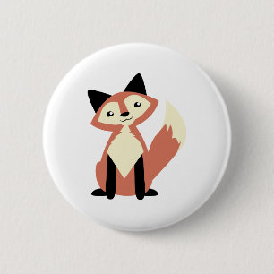 Cute Head-tilt Fox Ronde Button 5,7 Cm