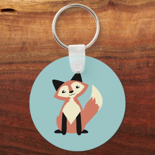 Cute Head-tilt Fox Sleutelhanger (Voorkant)