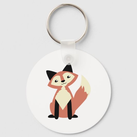 Cute Head-tilt Fox Sleutelhanger (Voorkant)