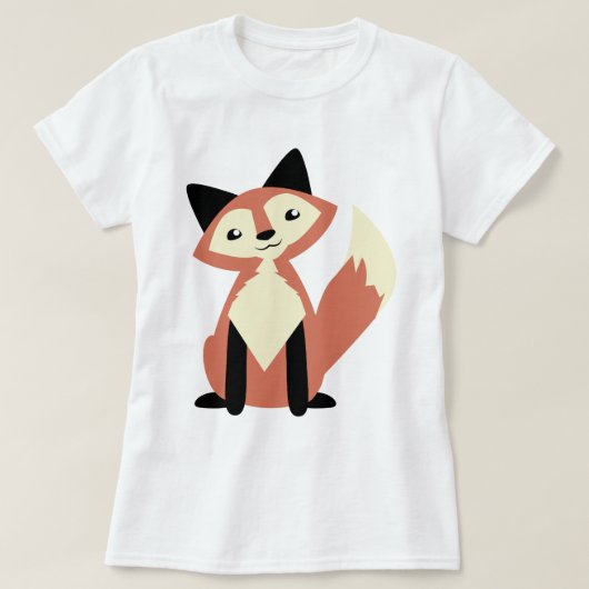 Cute Head-tilt Fox T-shirt (Design voorkant)