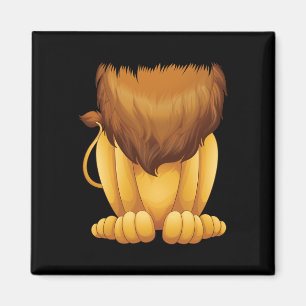 Cute Headless Lion Costume Halloween Funny Big Cat Magneet