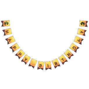 Cute Heads and Tails T-Rex Verjaardagsfeest Banner