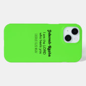 Cute Healing Bible Verse Lime Green Christian Case-Mate iPhone Case (Achterkant (horizontaal))
