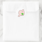 Cute healing organ art ronde sticker (Tas)