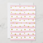 Cute Heart Baby Elephant Girl baby shower Kaart (Achterkant)