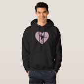Cute Heart Ballet  Dancing Ballerina Hoodie (Voorkant volledig)
