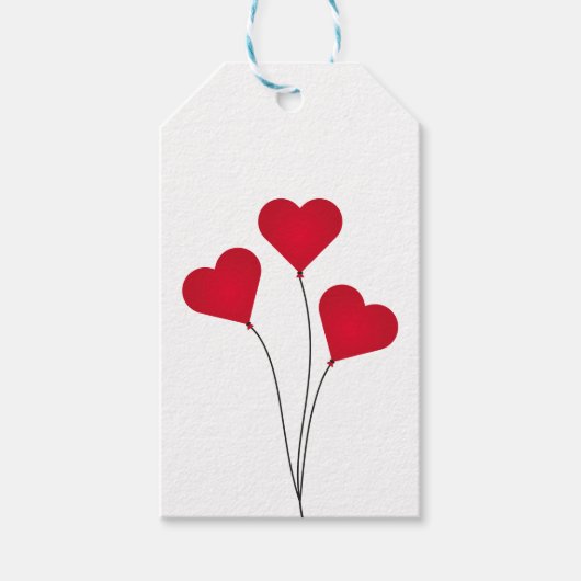 Cute Heart-ballonnen Cadeaulabel (Voorkant)