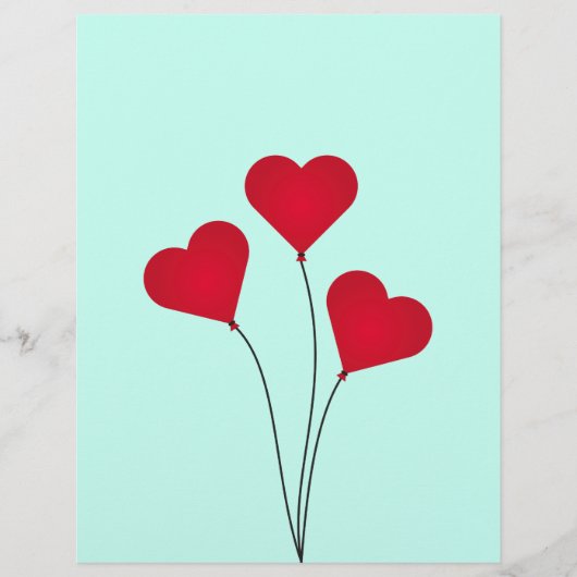 Cute Heart-ballonnen Flyer (Voorkant)