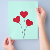 Cute Heart-ballonnen Flyer (Hand)