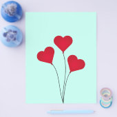 Cute Heart-ballonnen Flyer (Enkel)