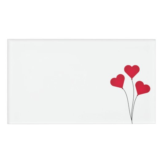 Cute Heart-ballonnen Naambadge (Voorkant)