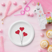 Cute Heart-ballonnen Papieren Bordje (Feest)