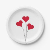 Cute Heart-ballonnen Papieren Bordje (Voorkant)