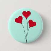 Cute Heart-ballonnen Ronde Button 5,7 Cm (Voorkant)