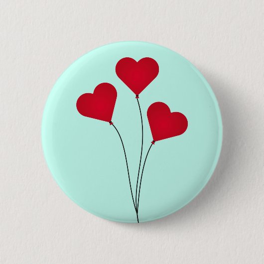 Cute Heart-ballonnen Ronde Button 5,7 Cm (Voorkant)