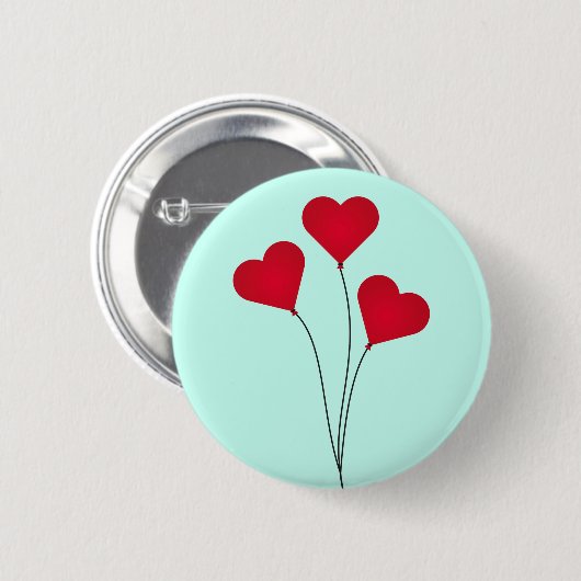 Cute Heart-ballonnen Ronde Button 5,7 Cm (Voorkant /achterkant)
