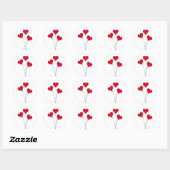 Cute Heart-ballonnen Ronde Sticker (Vel)