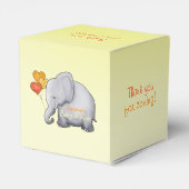 Cute Heart Balloons Elephant Neutraal Baby shower Bedankdoosjes (Achterkant)
