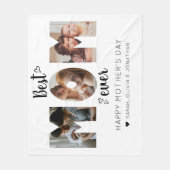 Cute Heart Best Ma Ever 3 Photo Collage Fleece Deken (Voorkant)